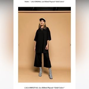 Dressed in Lala Lex Ribbed Playsuit *NWT* black XL